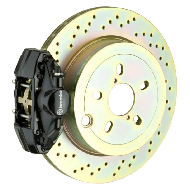 Brembo 02-07 Impreza/ Wrx (Gd/Gg) Rear Gt Bbk 2 Piston Cast 2Pc 316 X20 1Pc Rotor Drilled-Black 1