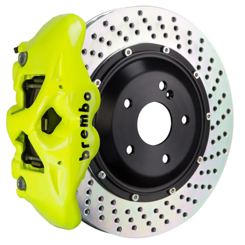Brembo 19-22 A-Class (Excl Amg) Fr Gt Bbk 6Pis Cast 380X34 2Pc Rotor Drilled-Fluo. Yellow 1