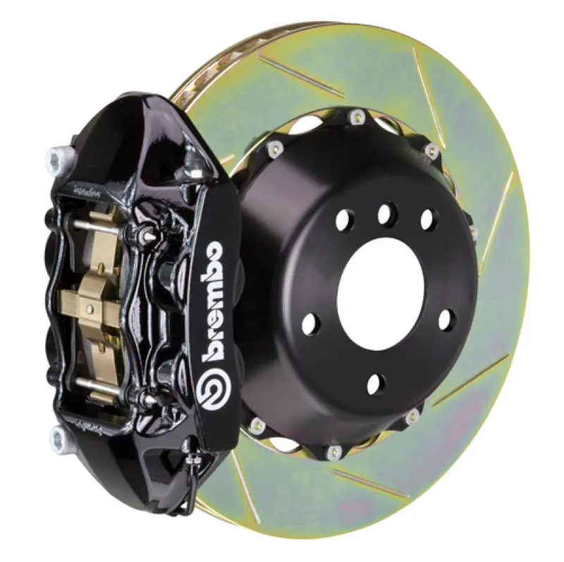 Brembo Gt Rear Big Brake Kit – 380X28Mm Two-Piece Slotted Rotors, 4-Piston Calipers For 2011–2018 Porsche Cayenne & Panamera Gts 1