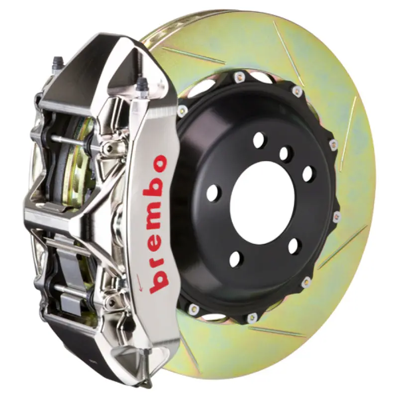 Brembo Gtr Big Brake Kit – Front, 6-Piston Billet Calipers, 355X32Mm Two-Piece Slotted Rotors, Nickel Finish – Fits 2012–16 Fr-S 1