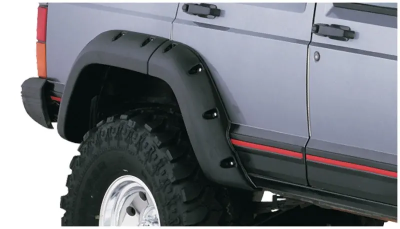 Bushwacker 84-01 Jeep Cherokee Cutout Style Flares 2Pc Fits 4-Door Sport Utility Only - Black 1
