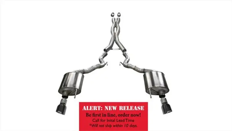 Corsa Black Sport Cat-Back Exhaust – Dual Rear Exit For 2015–2016 Ford Mustang Gt Convertible 5.0L V8 1