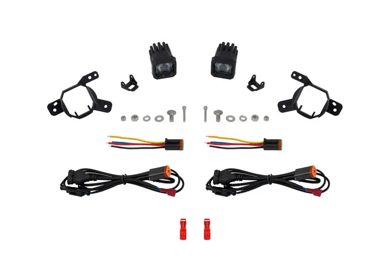 Diode Dynamics Ssc1 G3M Fog Light Bracket Kit – White Powder-Coated, Type-Specific Mounting 1