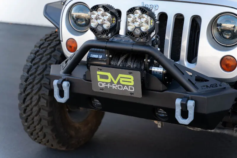 Dv8 Offroad Flip-Up License Plate Bracket – Fairlead-Mounted Design 1