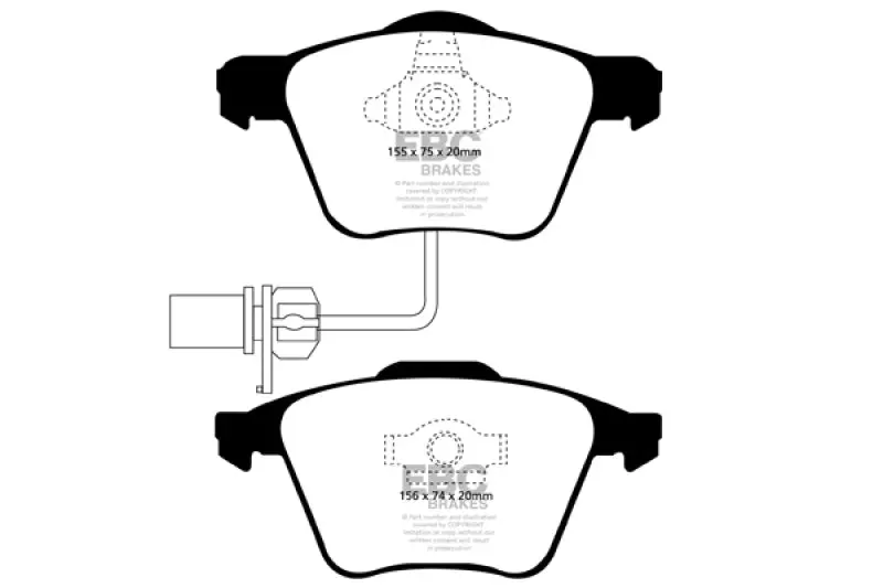 Ebc Bluestuff Front Brake Pads For 2004–2008 Audi S4 (4.2L V8) 1
