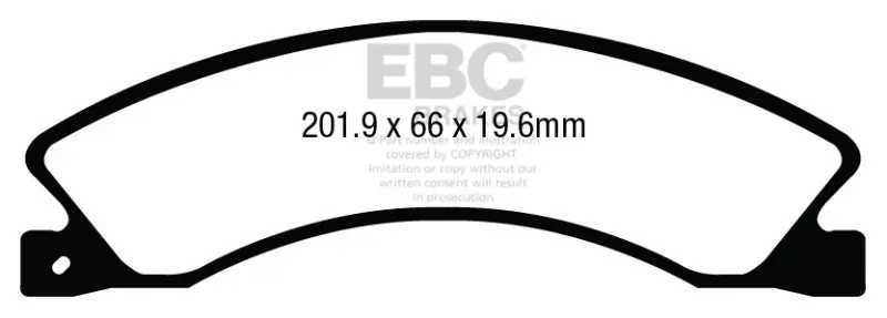 Ebc Extra Duty Rear Brake Pads For 2012+ Nissan Nv1500 Commercial Van 1