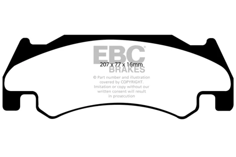 Ebc Ultimax2 Front Brake Pads For 2005–2006 Dodge Ram Srt-10 (8.3L) 1