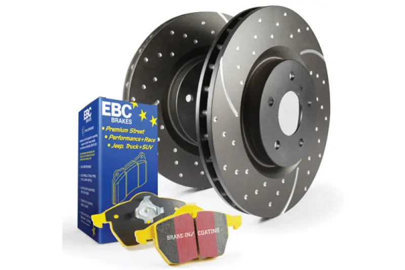 Ebc Yellowstuff High-Performance Brake Kit – S5 Series Pads & Gd Drilled/Slotted Rotors 1