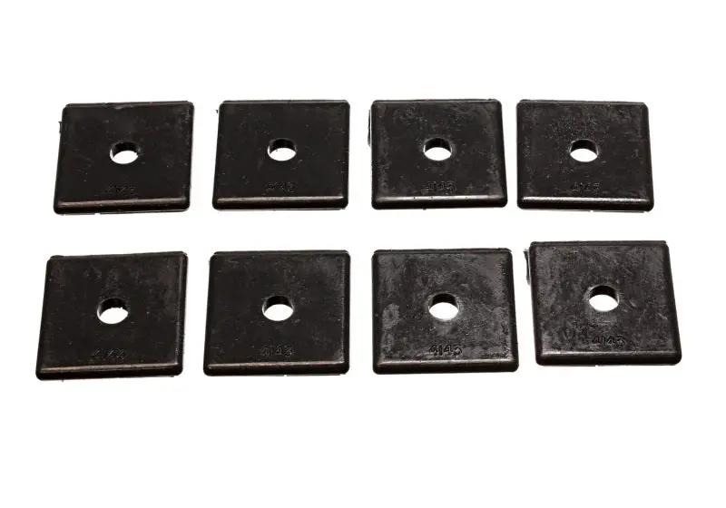 Energy Suspension Polyurethane Mount Pad – Medium Durometer, 2" Square × 7/16" Id × 1/4" Height, Black 1