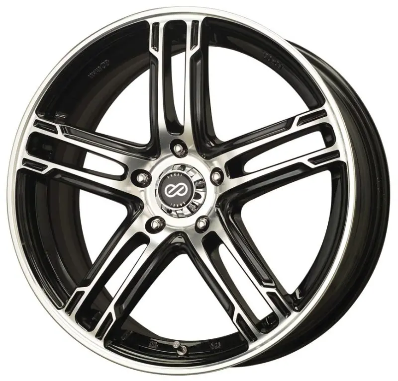Enkei Fd-05 15X7 Inch Alloy Wheel – 5X114.3 Bolt Pattern, 38Mm Offset, Black/Machined Finish 1