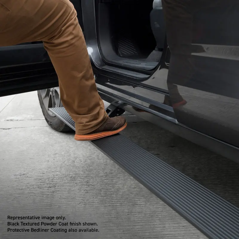 Go Rhino E1 Electric Running Boards For 2009–2014 Ford F-150 Supercab – Bedliner-Coated, 4-Door System 1