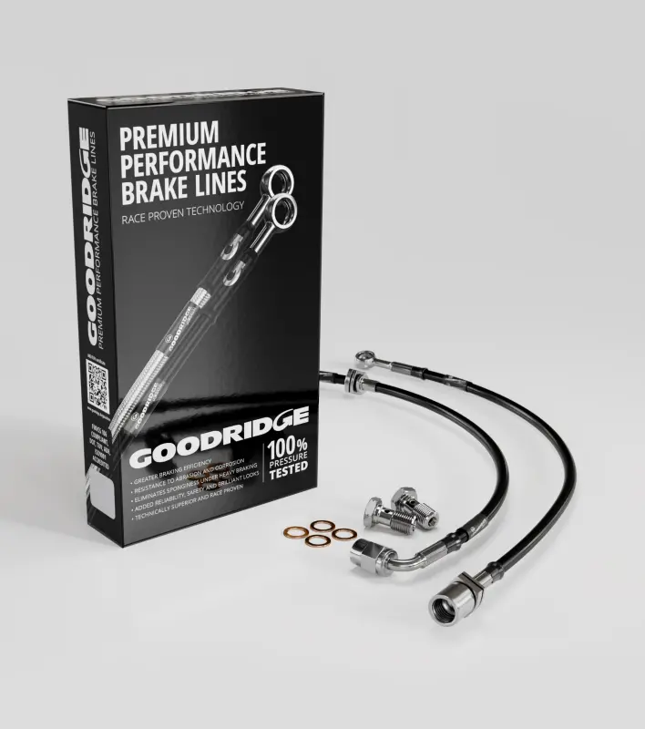 Goodridge Stainless Steel Front Brake Hose Kit For 1996–2002 Mercedes-Benz E320 1