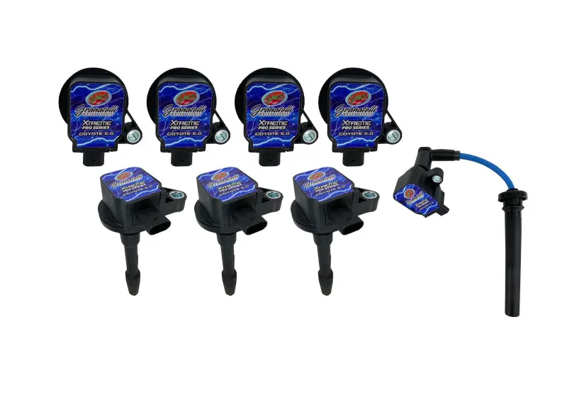 Granatelli High-Performance Coil-On-Plug Wire Connector Kit With Blue Coil Packs – 65Kv, For 2018–23 Ford 5.0L V8 1