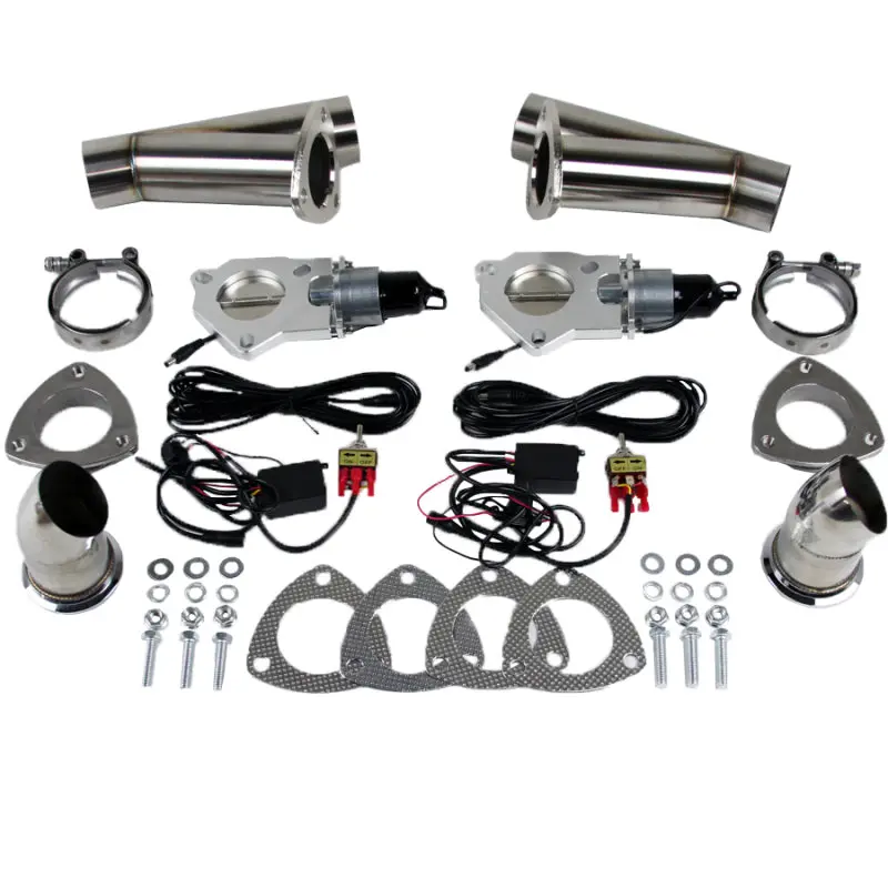 Granatelli Stainless Steel Dual Exhaust Cutout – 2.5-Inch Electronic Actuated System 1
