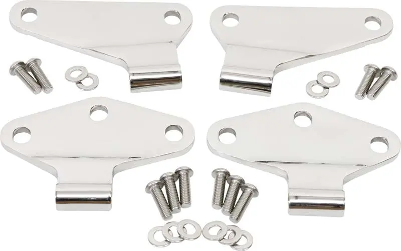 Kentrol Polished Silver Door Hinge Set For 2007–2018 Jeep Wrangler Jk (2-Door Models, 4-Piece) 1