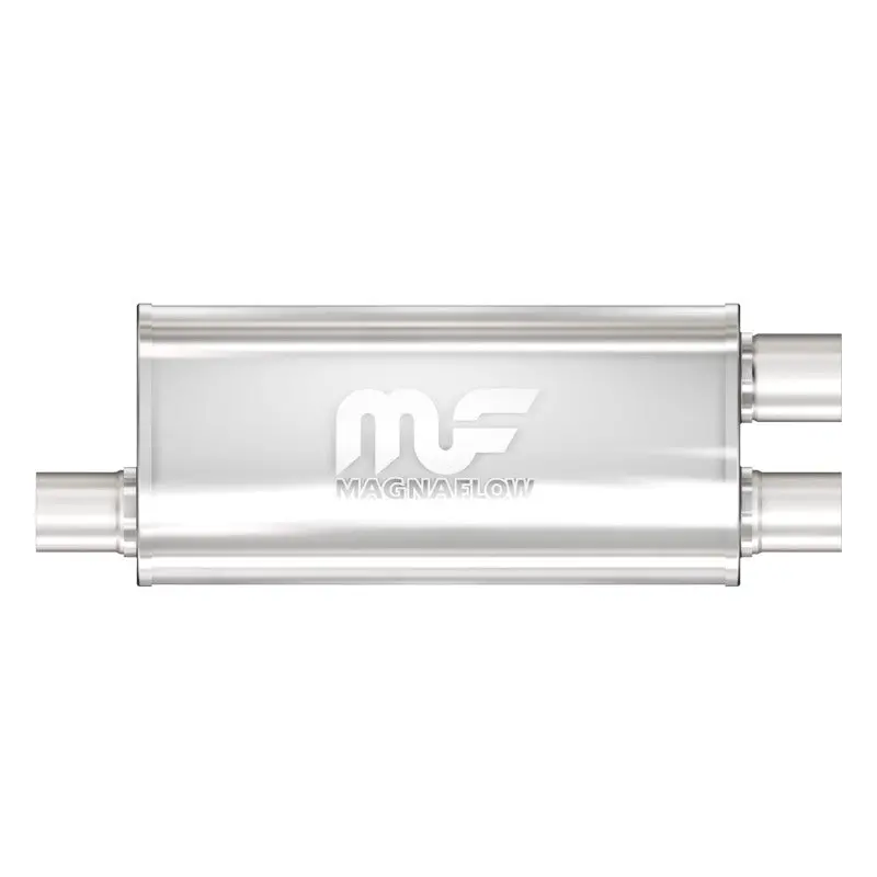 Magnaflow Stainless Steel Performance Muffler – 18" X 5" X 8", 3" Inlet / 2.5" Outlet 1