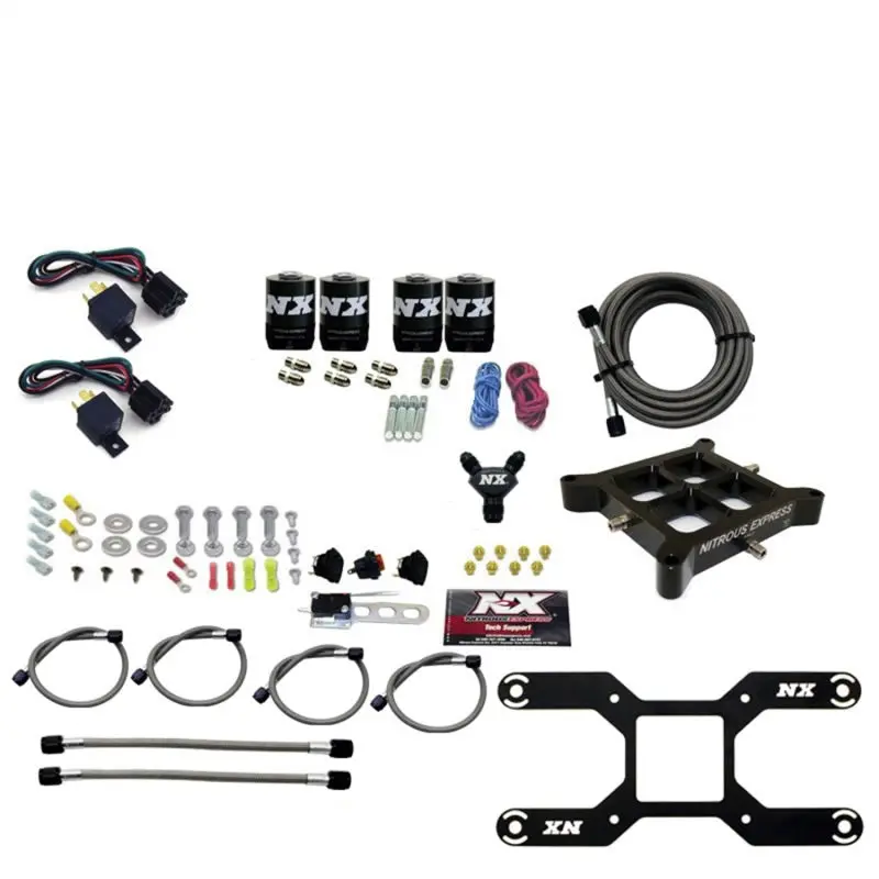 Nitrous Express Dual-Stage Billet Crossbar Nitrous System — 4150 Flange, 50–500 Hp Range (No Bottle Included) 1