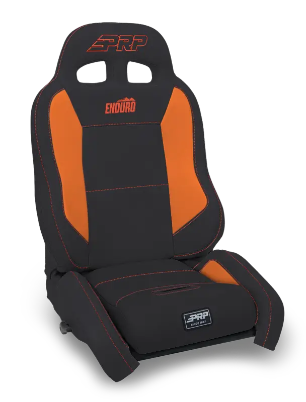 Prp Endurocrawl Driver’S Seat – Reclining Suspension Design In Black/Orange Vinyl 1
