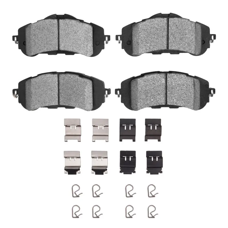 R1 Front Semi-Metallic Brake Pad & Hardware Kit – Designed For 2016–2017 Peugeot 308 (Mexico Market) 1