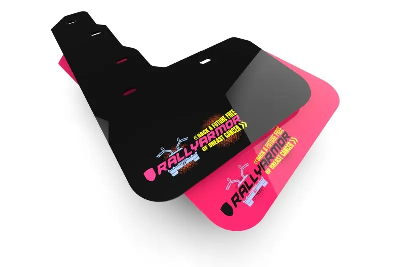 Rally Armor Bce-Branded Pink Mud Flaps For 2010–2013 Mazda3 And Mazdaspeed3 1