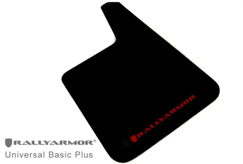 Rally Armor Universal Basic Plus Mud Flap – Black With Red Logo (Hardware Not Included) 1