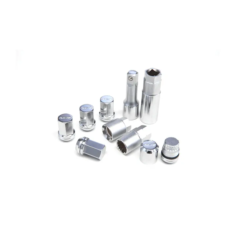 Rays Chrome Double-Lock Lug Nut Set – M12×1.50, 19Mm Hex, Two-Piece Design 1
