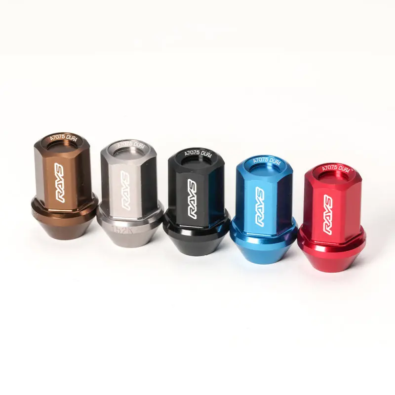 Rays Dura-Nut L37 Straight Type 6H 12X1.25 Lug Nut Set 20 Lug 4 Lock Set - Red 1