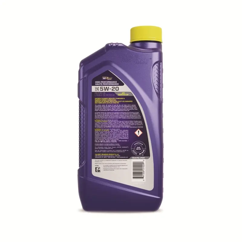 Royal Purple Synthetic High Performance 5W-20 Motor Oil (Canada) - 1 Quart 1