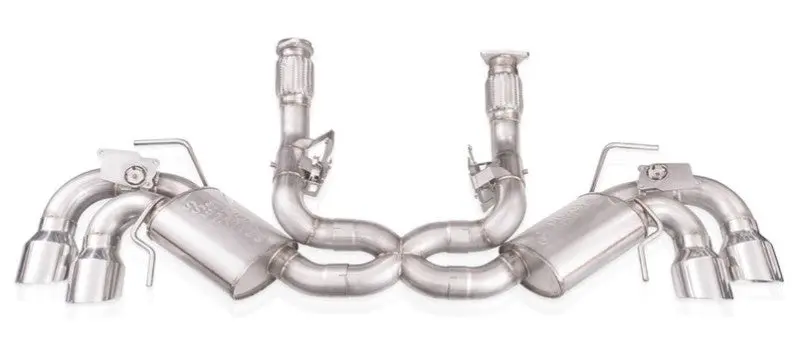 Stainless Works Cat-Back Exhaust System – Redline Finish W/ Polished Tips, 2020–2021 Chevrolet Corvette C8 (6.2L V8) 1