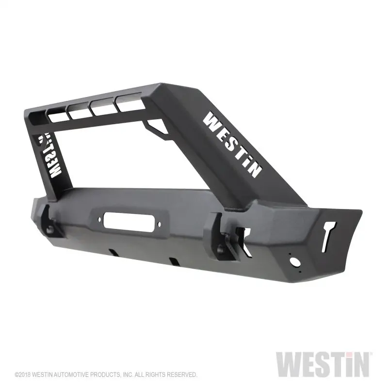 Westin Textured Black Stubby Front Bumper For 2018–2019 Jeep Wrangler Jl 1
